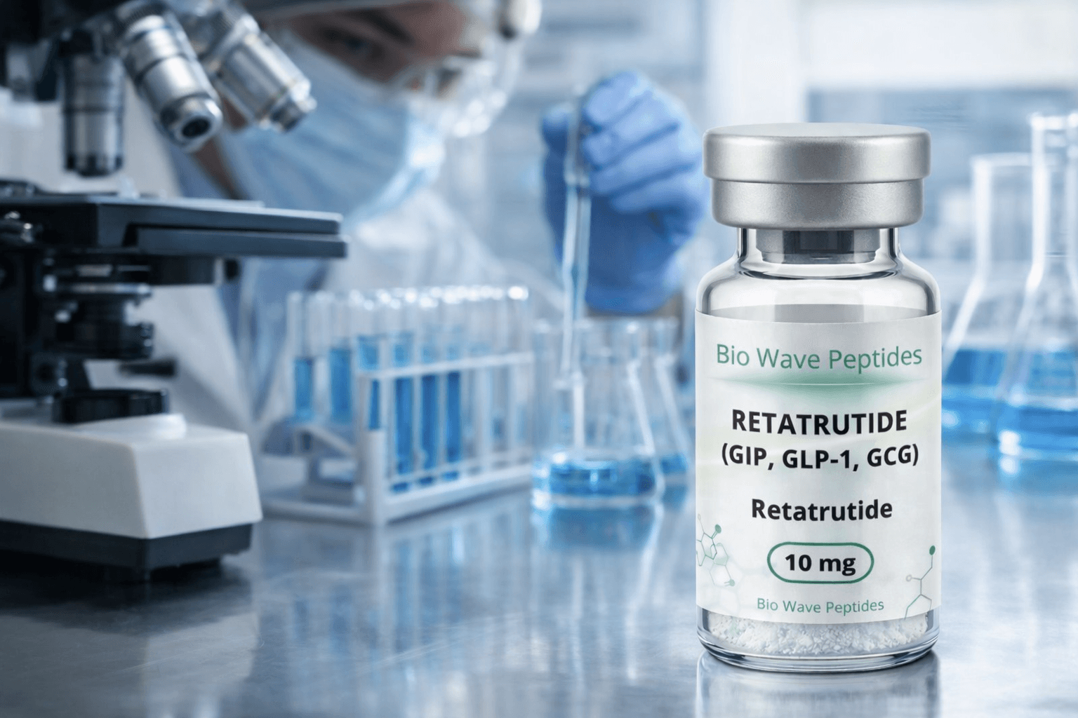 Bio Wave Peptides β Research-grade peptide vial